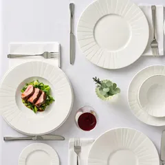 Тарелка «Алина» мелкая фарфор D=28,5/15см белый, изображение 3