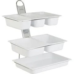 Стойка фуршетная 3 уровня для 3 гастроемкостей GN 1/1 металл ,H=66,L=59,B=52см, изображение 2