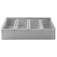 Container for fruits and seasonings with a lid “Prootel” 4 compartments  stainless steel, plastic , H=85, L=305, B=1