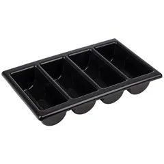 Organizer for cutlery (4 compartments)  polyprop. , H=10, L=54, B=33 cm  black