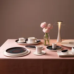 Тарелка «Эстиа» мелкая фарфор D=22,H=2см синий,коричнев., изображение 3