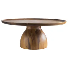 Cake stand “Acacia” acacia D=38.5,H=16cm brown.