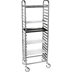 Tray trolley 600*400mm, 20 tiers  stainless steel , H=187, L=69, B=49cm  silver.