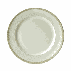 Plate “Antoinette” small  porcelain  D=165, H=18mm  white, olive.