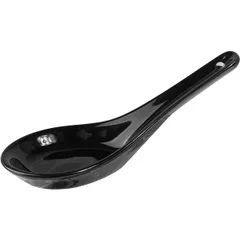 Spoon for miso soup “Kunstwerk”  porcelain ,H=9,L=130,B=48mm black