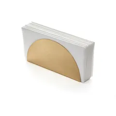 Салфетница «Брасс» полукруглая латунь ,H=8,L=15,B=3см золотой, изображение 2