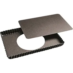 Corrugated baking pan  steel, anti-stick coating , H=22, L=294, B=210mm  black