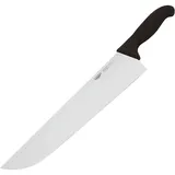 Нож поварской сталь,пластик ,L=360/495,B=70мм черный,металлич.