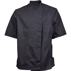 Куртка поварская разм.S б/пуклей с коротким рукавом полиэстер,хлопок черный