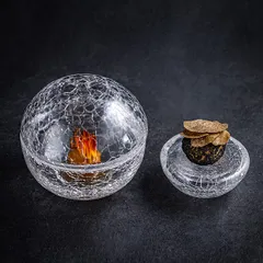 Салатник «Студия Ро» с крышкой «сфера» стекло 400мл D=12см прозр., изображение 3