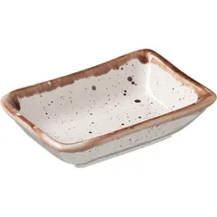 Соусник «Пунто Бьянка» фарфор 50мл ,H=25,L=95,B=70мм белый,черный