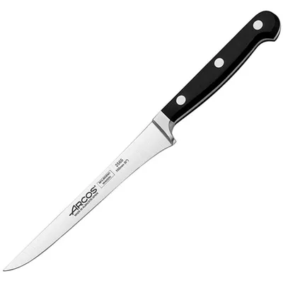 Нож для обвалки мяса «Классика» сталь нерж.,полиоксиметилен ,L=266/160,B=24мм черный,металлич.