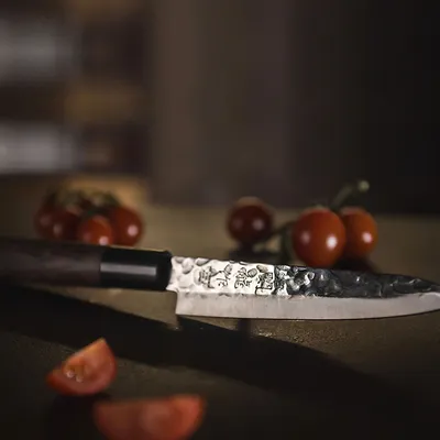 Нож кухонный «Нара» сталь нерж.,дерево ,L=240/120,B=23мм металлич.,тем.дерево, изображение 2