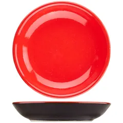 Plate “Carmine” without borders  ceramics  D=10cm  red, black