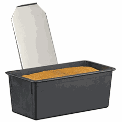 Bread pan with lid  plastic, stainless steel , H=75, L=180, B=85mm