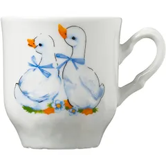 Mug “Goslings” porcelain 220ml D=74,H=80mm white