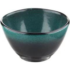 Salad bowl “Emerald Milky Way”  porcelain  0.6 l  D=15 cm  emerald., black