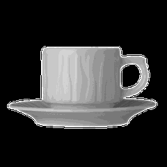 Чашка кофейная «Нестор» фарфор 100мл D=60,H=55,B=85мм белый