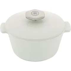 Serving pan with lid “Revolution” ceramics 0.5l D=136,H=92mm white