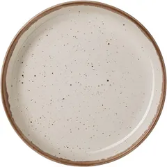 Тарелка «Пунто Бьянка» фарфор 120мл D=135,H=25мм белый,черный