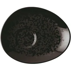 Saucer “Eclipse” porcelain ,L=13.5,B=11cm black