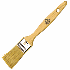 Pastry brush  wood, natural bristles , L=6, B=3cm  beige, metal.