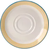 Блюдце «Рио Йеллоу» фарфор D=145,H=16мм белый,желт.