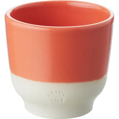 Стакан для горячих напитков «Колор лаб» фарфор 80мл D=65,H=60мм оранжев.,белый