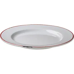 Тарелка «Эйвбери ред» мелкая керамика D=26см белый,красный, изображение 2