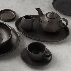 Чайник заварочный «Оникс» фактурный керамика 0,6л ,H=11,L=13см черный, изображение 2