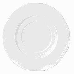 Saucer “Aphrodite”  porcelain  D=16cm  white