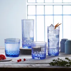 Хайбол (стакан) «Америка 20х» стекло 400мл D=68,H=158мм голуб., изображение 3