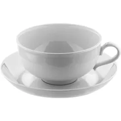 Бульонная пара фарфор 400мл D=17,H=7см белый, изображение 2