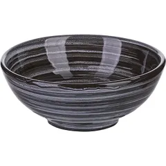 Salad bowl “Marengo” ceramics 300ml D=135,H=55mm black,gray