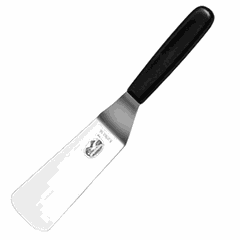 Лопатка кухонная с черной ручкой сталь нерж.,полипроп. ,L=270/115,B=50мм металлич.,черный