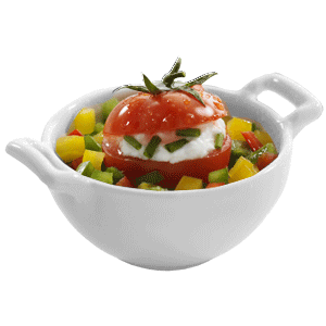 Салатник «Бель Кузин» фарфор 70мл D=70,H=30,L=95мм белый