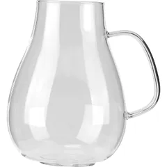 Heat-resistant jug without spout  1.8 l , L=11.7 cm  transparent.