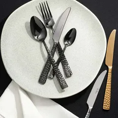 Нож столовый «Пэлас Мартеллато Трэжер Блэк» кованный сталь нерж. ,L=218/105,B=19мм черный, изображение 3