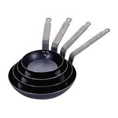 Сковорода голуб.сталь D=32,H=7,L=56см серый, изображение 2