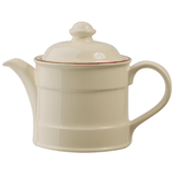 Чайник заварочный «Кларет» фарфор 430мл D=10,H=11,L=18см бежев.,бордо