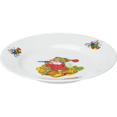 Тарелка «Лесовичок» мелкая детская фарфор D=20см белый, изображение 2