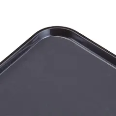 Поднос прорезиненный прямоугольный стеклопласт. ,L=34,5,B=27см черный, изображение 3