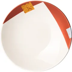 Салатник «Зен» фарфор 0,9л D=250,H=45мм белый,оранжев.