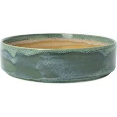 Plate “Aurora Revolution Jade” with rim  porcelain  D=20.25mm  beige, green.