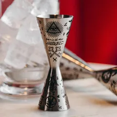 Джиггер «Афродит Алкеми» 30/45 мл с рисунком сталь нерж. D=5,H=12см серебрист., изображение 2