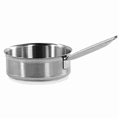 Saute pan without lid  stainless steel  5.5 l  D=28, H=9 cm  metal.