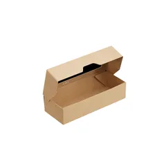 Контейнер бумажный OneBox с крышкой картон 0,5л ,H=4,L=7,B=17см св.корич., изображение 3