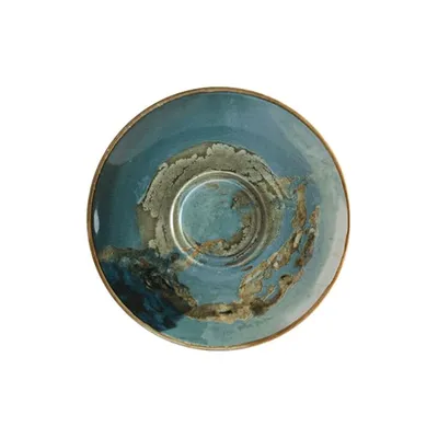 Блюдце «Футура» для арт. 71615,79497 фарфор D=16см бирюз.