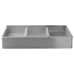 Container for fruits and seasonings with a lid “Prootel” 3 compartments  stainless steel, plastic , H=85, L=450, B=1