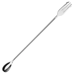 Bar spoon “Probar” with fork  stainless steel , L=33, B=2cm  silver.